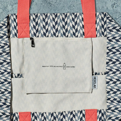 Eco Modern Market Bag (Chevron-Slate)