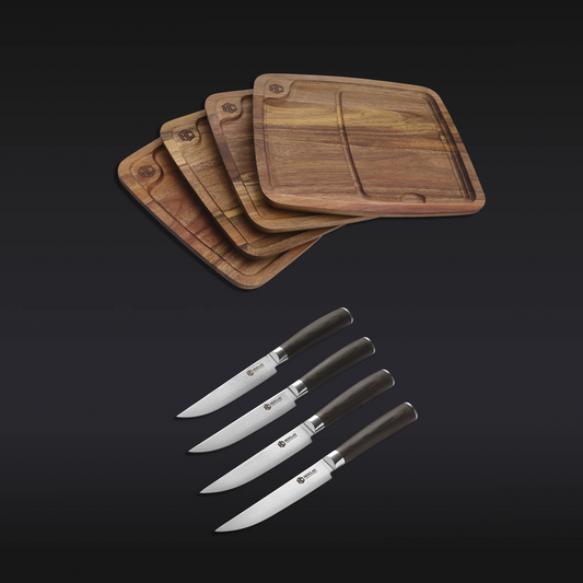Steak Knife & Bistecca Plate Set, 8-pc (Espresso)