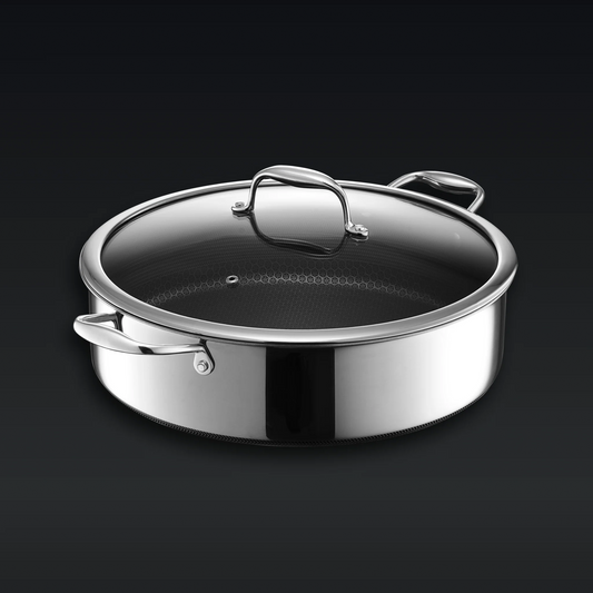 7QT Hybrid Deep Sauté Pan/Chicken Fryer with Lid