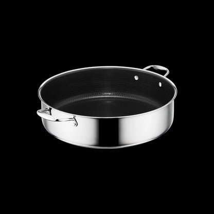 Hybrid Deep Sauté Pan with Lid, 10-QT