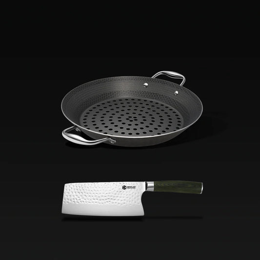 HexClad BBQ Grill Pan + Meat Cleaver Bundle